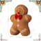 Glitzhome® 15"H Christmas Gingerbread Man Shaped Pillow